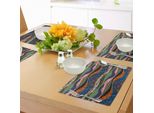Tovagliette Asiatiche Abakuhaus, Patchwork Asiatico Dell'estremo Oriente Con Motivi Floreali In Stile Orientale, Decorazioni Da Tavola In Tessuto Resistente Al Lavaggio Per La Sala Da Pranzo E La Cucina, Multicolore