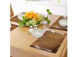 Abakuhaus Tovagliette Marroni, Illustrazione Naturale Con Texture Di Assi Di Legno, Legno Da Costruzione, Pavimento Vintage, Stile Vintage, Stampa Digitale Lavabile In Tessuto Per Decorazioni Da Tavola In Sala Da Pranzo E Cucina, Marrone Scuro