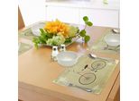 Abakuhaus Tovagliette Vintage, Cartolina Con Bicicletta Retrò Su Sfondo Grunge - Stampa Grafica Illustrativa, Decorazione Da Tavola In Tessuto Resistente Ai Colori Per Sala Da Pranzo E Cucina, Marrone E Kaki