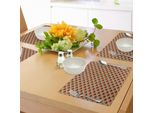 Abakuhaus Tovagliette Circolari, Design Concettuale In Stile Retrò, Forme Circolari, Pois, Curve Ondulate, Stile Vintage, Tiscjdeco In Tessuto Resistente Al Lavaggio Per La Sala Da Pranzo E La Cucina, Multicolore