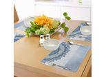 Abakuhaus Tovagliette Vintage, Pizzo Etnico Arabo Con Dettagli Floreali, Arte Ispirata Al Matrimonio, Sottobicchieri In Tessuto Lavabile, Decorazioni Per La Tavola Con Stampa, Blu-Grigio Seafoam E Bianco
