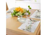 Tovagliette Abakuhaus Con Motivo Bicicletta, Design Colorato Con Tandem Su Sfondo Bianco, Stampa In Stile Clipart, Decorazione Da Tavola In Tessuto Resistente Ai Colori Per La Sala Da Pranzo E La Cucina, Multicolore