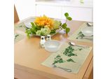 Abakuhaus Tovagliette Con Mappa Del Mondo Floreale, Motivo St. Patrick Day Con Mappa Del Mondo Retrò E Trifoglio, Decorazioni Da Tavola In Tessuto Resistente Al Lavaggio Per La Sala Da Pranzo E La Cucina, Verde Felce E Crema