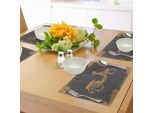 Tovagliette Abakuhaus Grunge, Moto Retrò Con Effetto Opaco - Illustrazione Sportiva Vintage, Decorazione Da Tavolo In Tessuto Resistente Al Lavaggio Per Sala Da Pranzo E Cucina, Grigio Antracite Marrone Chiaro
