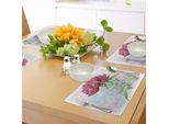 Tovagliette Abakuhaus Con Motivi Floreali, Peonie, Fiori Appassiti, Natura, Bellezza, Crescita, Stile Retrò, Decorazioni Da Tavola In Tessuto Resistente Ai Colori Per La Sala Da Pranzo E La Cucina, Verde Felce, Azzurro, Magenta
