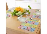Tovagliette Abakuhaus Primavera, Motivo Colorato Con Fragole, Camomilla, Campanule E Calendule - Design Picnic, Decorazione Da Tavola In Tessuto Resistente Al Lavaggio Per Sala Da Pranzo E Cucina, Multicolore