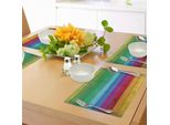 Tovagliette Abakuhaus Rainbow, Illustrazione Astratta Artful-Art Colorata Su Legno, Stampa Artistica Da Parete, Tiscjdeco In Tessuto Resistente Ai Colori Per La Sala Da Pranzo E La Cucina, Multicolore