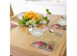 Abakuhaus Tovagliette Vintage, Immagine Romantica In Stile Country Con Rose Retrò, Tovaglietta Decorativa In Tessuto Resistente Ai Colori Per La Sala Da Pranzo E La Cucina, Rosa Chiaro E Rosa Shocking