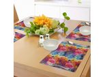 Abakuhaus Tovagliette Colorate, Motivo Astratto Di Arte Moderna, Illustrazione Vettoriale, Grafica, Stampa, Decorazione Da Tavola In Tessuto Resistente Ai Colori Per La Sala Da Pranzo E La Cucina, Multicolore