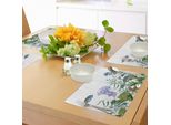 Tovagliette Abakuhaus Ocean, Motivo Acquerellato Con Vita Marina, Alghe, Meduse E Pesci, Decorazione Da Tavola In Tessuto Resistente Al Lavaggio Per Sala Da Pranzo E Cucina, Verde Reseda E Verde Giada.
