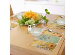 Abakuhaus Tovagliette Vintage, Cornici Con Dettagli Floreali, Forme Di Farfalle E Cuori, Foglie, Grafica Romantica Retrò, Decorazioni Da Tavola In Tessuto Resistente Al Lavaggio Per La Sala Da Pranzo E La Cucina, Multicolore