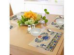 Abakuhaus Tovagliette Egiziane, Antico Simbolo Culturale Storico Dell'occhio Dello Scarabeo Con Stampa Decorativa, Tiscjdeco In Tessuto Resistente Al Lavaggio Per La Sala Da Pranzo E La Cucina, Multicolore