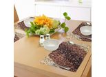Tovagliette Da Cucina Abakuhaus, Selezione Di Chicchi Di Caffè Appena Tostati E Non Tostati In Un Motivo A Strisce Diagonali, Tovaglietta Decorativa In Tessuto Resistente Al Lavaggio Per La Sala Da Pranzo E La Cucina, Marrone Crema