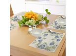Tovagliette Abakuhaus Con Motivi Floreali, Rose Vintage, Illustrazioni Romantiche In Stile Retrò, Decorazioni Da Tavola In Tessuto Resistente Ai Colori Per La Sala Da Pranzo E La Cucina, Crema, Verde, Blu