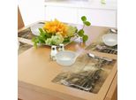 Tovagliette Retrò Abakuhaus, Acrilico, Tema Vintage, Città Antica, Panorama Storico, Paesaggio Storico, Scena Color Seppia, Tiscjdeco In Tessuto Resistente Al Colore Per Sala Da Pranzo E Cucina, Marrone Sabbia