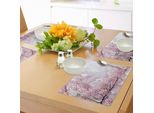 Tovagliette Abakuhaus Arcobaleno, Strisce Verticali Con Linee Diagonali Chevron Colori Vivaci E Dinamici Stampa Vivace, Tiscjdeco In Tessuto Resistente Al Lavaggio Per La Sala Da Pranzo E La Cucina, Multicolore