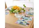 Abakuhaus Tovagliette Colorate, Disegno A Pennello Acquerellato A Mano, Motivo Uccelli E Animali, Illustrazione Artistica, Tiscjdeco In Tessuto Resistente Al Lavaggio Per Sala Da Pranzo E Cucina, Multicolore