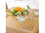 Abakuhaus Tovagliette Colorate, Agrumi Freschi Maturi Arancia Pompelmo E Limone, Motivo Circolare Ripetuto, Tiscjdeco In Tessuto Resistente Al Lavaggio Per La Sala Da Pranzo E La Cucina, Multicolore