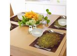 Tovagliette Abakuhaus Mandala, Fiocco Di Neve Ornamentale, Motivo Floreale Etnico Tradizionale Arabo Orientale, Tiscjdeco In Tessuto Resistente Al Lavaggio Per Sala Da Pranzo E Cucina, Giallo Marrone