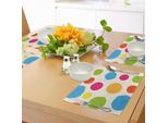 Abakuhaus Tovagliette Astratte, Disco Colorato A Pois, Forma Rotonda, Stampa Grafica Carina Per Asilo Nido, Decorazione Da Tavola In Tessuto Resistente Al Lavaggio Per Sala Da Pranzo E Cucina, Multicolore