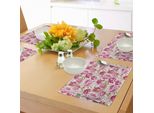 Tovagliette Abakuhaus Con Motivi Floreali, Motivo Floreale Rosa Vintage Con Peonie E Foglie, Motivo Primaverile Naturale, Decorazioni Da Tavola In Tessuto Resistente Al Lavaggio Per La Sala Da Pranzo E La Cucina, Verde Oliva, Bianco, Rosa