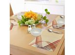 Abakuhaus Tovagliette Moderne, Strisce Curve Astratte Su Sfondo Punteggiato, Design Intrecciato A Mezzitoni, Tiscjdeco In Tessuto Resistente Al Lavaggio Per Sala Da Pranzo E Cucina, Multicolore