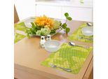 Tovagliette Digitali Abakuhaus, Design Moderno Con Forme A Farfalla E Pois, Stampa Naturale, Decorazioni Da Tavola In Tessuto Resistente Al Lavaggio Per La Sala Da Pranzo E La Cucina, Giallo E Bianco