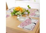 Abakuhaus Tovagliette Di San Valentino, A Forma Di Cuore Con Margherite Selvatiche Rosse Che Lasciano La Foresta Immagine Romantica, Tiscjdeco In Tessuto Resistente Al Colore Per La Sala Da Pranzo E La Cucina, Multicolore