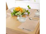 Abakuhaus Tovagliette Gialle E Arancioni, Strisce Incrociate, Design Moderno, Quadrati Diagonali Inclinati, Tiscjdeco In Tessuto Resistente Al Lavaggio Per La Sala Da Pranzo E La Cucina, Giallo Chiaro Arancione