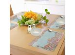 Tovagliette Abakuhaus, Motivo Decorativo Orizzontale Disegnato A Mano, Tradizionale Motivo Paisley Su Sfondo Color Vino, Tiscjdeco In Tessuto Resistente Al Lavaggio Per La Sala Da Pranzo E La Cucina, Multicolore