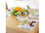 Tovagliette Abakuhaus Con Caricature, Graziosa Fatina Dei Fiori E Coccinella Disegnate A Mano, Divertenti Personaggi Fantasiosi, Decorazioni Da Tavola In Tessuto Resistente Ai Colori Per La Sala Da Pranzo E La Cucina, Multicolore