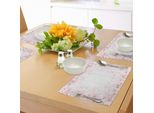 Tovagliette Abakuhaus Con Motivi Floreali, Romantici Petali Di Mela Blooms Nature Essence Beauty Bouquet, Decorazioni Da Tavola In Tessuto Resistente Al Lavaggio Per Sala Da Pranzo E Cucina, Verde Lime Rosa Confetto
