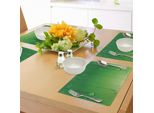 Abakuhaus Tovagliette Verdi, Illustrazione Vettoriale Astratta Dell'acqua Come Sfondo, Tiscjdeco In Tessuto Resistente Al Lavaggio Per La Sala Da Pranzo E La Cucina, Verde Mela Verde Felce