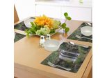 Tovagliette Abakuhaus Natur, Foto Di Cascata-Foresta-Giungla Corleone Sicilia Altalena Albero-Erba-Paesaggio, Tiscjdeco In Tessuto Resistente Al Colore Per Sala Da Pranzo E Cucina, Bianco Marrone Verde