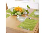 Tovagliette Abakuhaus Retro, Stile Vintage Anni '60 E '70, Stampa Artistica A Pois In Stile Pop Art, Tessuto Lavabile, Decorazione Per Tavola Da Pranzo E Cucina, Stampa Digitale, Verde Lime E Bianco.