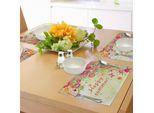 Tovagliette Abakuhaus Con Motivi Floreali, Boccioli E Fiori, Motivi Etnici Paisley Con Citazione Estiva, Tiscjdeco In Tessuto Resistente Al Lavaggio Per La Sala Da Pranzo E La Cucina, Multicolore