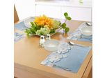 Tovagliette Abakuhaus, Effetto Astratto Fiori Di Ciliegio, Motivo Moderno Primaverile Fiori Di Ciliegio 3D, Decorazione Da Tavola In Tessuto Resistente Al Lavaggio Per Sala Da Pranzo E Cucina, Azzurro E Bianco