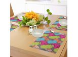Abakuhaus Tovagliette Moderne, Design Vettoriale Astratto, Pennellate Colorate Con Stampa Geometrica A Triangoli, Decorazioni Da Tavola In Tessuto Resistente Al Lavaggio Per La Sala Da Pranzo E La Cucina, Multicolore