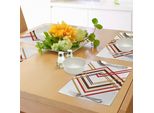 Abakuhaus Tovagliette Moderne, Stile Retrò A Rombi, Design Geometrico, Tiscjdeco In Tessuto Resistente Ai Colori Per La Sala Da Pranzo E La Cucina, Marrone Caramello, Rubino E Marrone Chiaro
