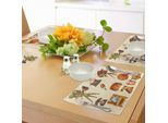 Tovagliette Abakuhaus, Grafica Retrò Con Telefono, Macchina Fotografica, Televisione E Grammofono, Tovaglietta Decorativa In Tessuto Resistente Ai Colori Per La Sala Da Pranzo E La Cucina, Color Caramello Chiaro E Crema.