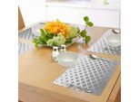 Abakuhaus Tovagliette Geometriche, Motivo Monocromatico A Quadrati Bianchi E Neri, Forme Stilizzate Stampate, Tiscjdeco In Tessuto Resistente Ai Colori Per La Sala Da Pranzo E La Cucina, Bianco E Nero