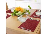 Tovagliette Abakuhaus Con Motivi Floreali, Dettagli Floreali Con Foglie, Motivo Romantico E Vivace, Stampa Artistica, Decorazione Da Tavola In Tessuto Resistente Al Lavaggio Per La Sala Da Pranzo E La Cucina, Bordeaux E Rosso.