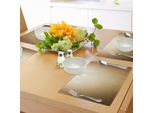Tovagliette Abakuhaus Marroni, Motivo Astratto Sfumato, Morbido Marrone Chiaro, Design Moderno E Semplice, Decorazione Da Tavola In Tessuto Resistente Al Lavaggio Per La Sala Da Pranzo E La Cucina, Marrone Chiaro Crema