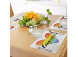 Abakuhaus Tovagliette Stolz, Scritta A Mano Su Acquerello, Simbolo Artistico Del Matrimonio Omosessuale, Tiscjdeco In Tessuto Resistente Al Lavaggio Per La Sala Da Pranzo E La Cucina, Multicolore