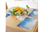 Tovagliette Abakuhaus Blu, Dettaglio Nuvole Bianche Nel Cielo Azzurro Limpido, Clima Estivo Fumoso, Tempo Caldo, Immagine, Decorazione Da Tavola In Tessuto Resistente Al Colore Per La Sala Da Pranzo E La Cucina, Bianco Blu