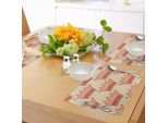 Tovagliette Abakuhaus Queen, Motivo A Corone In Tema Nobiltà, Regno, Incoronazione, Vendemmia Rossa, Tiscjdeco In Tessuto Resistente Al Lavaggio Per Sala Da Pranzo E Cucina, Arancione E Marrone Chiaro