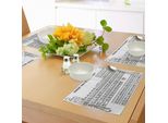 Tovagliette Abakuhaus Con Tavola Periodica, Elementi Chimici Scientifici Semplici In Tinta Unita Per Immagini Di Classi Di Studenti, Tiscjdeco In Tessuto Resistente Al Lavaggio Per Sala Da Pranzo E Cucina, Bianco E Nero