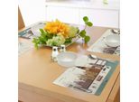 Tovagliette Abakuhaus London, Attraente Paesaggio Turistico Della Famosa Città Inglese Big Ben, Cabina Telefonica Westminster, Tiscjdeco In Tessuto Resistente Ai Colori Per La Sala Da Pranzo E La Cucina, Multicolore