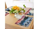 Abakuhaus Tovagliette Da Esterno, Parco Nazionale See Forest Mountains Slovacchia Europa Cielo Drammatico Overcrast Idilliaco, Tiscjdeco In Tessuto Resistente Ai Colori Per La Sala Da Pranzo E La Cucina, Multicolore