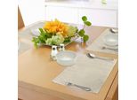 Abakuhaus Tovagliette In Avorio, Stile Vittoriano Classico, Sfondo Damascato Monocromatico Con Motivi Floreali A Spirale, Stampa Artistica, Tiscjdeco In Tessuto Resistente Al Lavaggio Per Sala Da Pranzo E Cucina, Color Crema